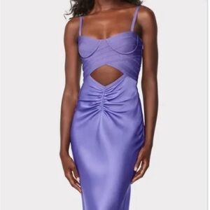Herve Leger Women’s Bustier Bandage Bias Silk Dress